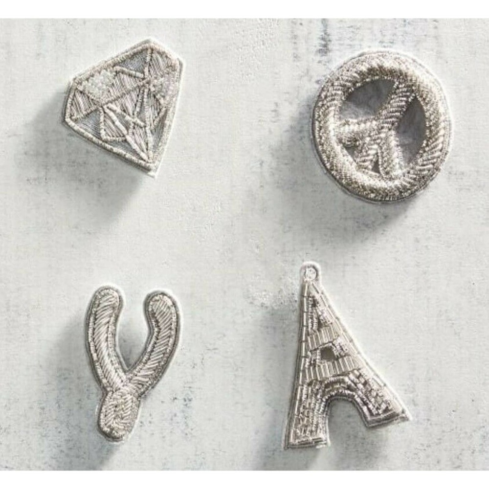 4 pc Stickers Beaded Embroidered Diamond Eiffel